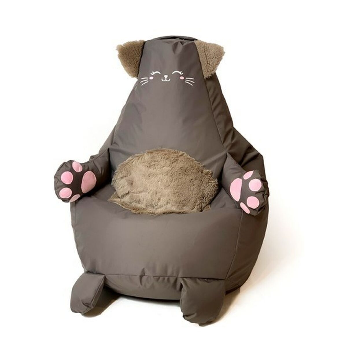 Puff GO GIFT Brąz Oxford Kot 130 x 90 cm